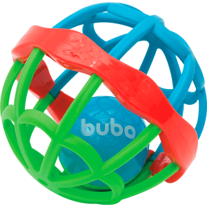 Baby Ball Cute Colors Buba Flexível e com Chocalho Azul