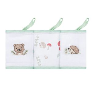 Kit 3 Babetes Papi 32x32cm com Prendedor Floresta