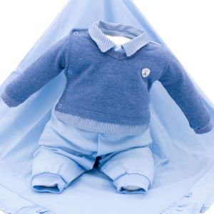 Saída de Maternidade Sonho Mágico Featured Malha Azul Bebê