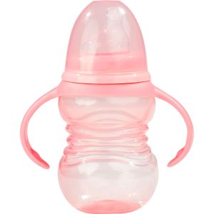 Copo de Treinamento com Alça Buba 260ml Bico Silicone Rosa