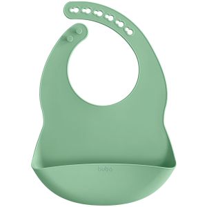 Babador Pega Migalhas Buba em Silicone com Ajuste Verde