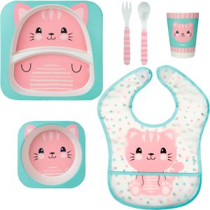 Kit Introdução Alimentar Buba 6 Peças Gatinha Colorida 1