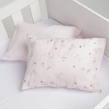 Kit 2 Fronhas Papi Algodão 40x28cm Flores Jardim
