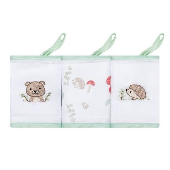 Kit 3 Babetes Papi 32x32cm com Prendedor Floresta