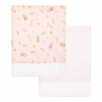 Kit 2 Toalhas de Fralda Papi 1,10m X 70cm Tulipa Rosa