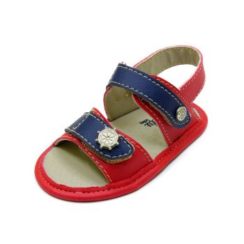 Sandália para Bebê Maguilu Marinheiro Vermelho