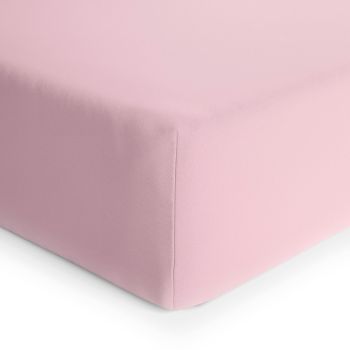 Lençol Mini Cama Papi Malha Algodão Rosa com Elástico