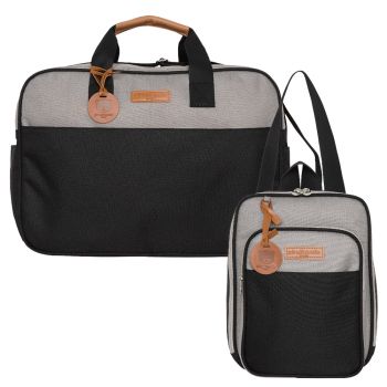 Kit Bolsas Maternidade Pirulitando G+F Abraço Preto