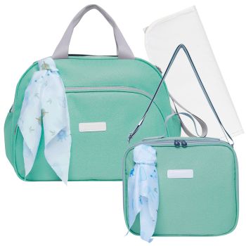 Kit Bolsas Maternidade Pirulitando G+F+T Bosque Verde