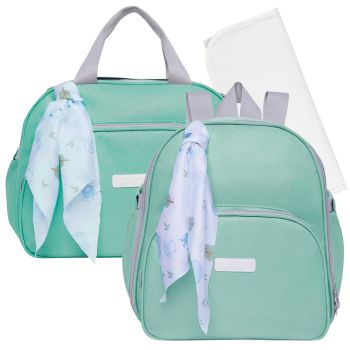 Kit Bolsas Maternidade Pirulitando G+M+T Bosque Verde