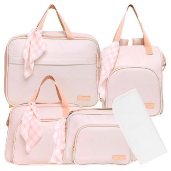 Kit Bolsas Maternidade Pirulitando Completo V2 Encanto Marfim 1