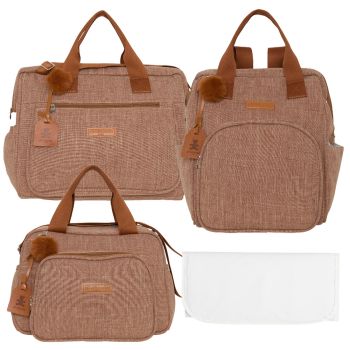 Kit Bolsas Maternidade Pirulitando Completo Memórias Marrom