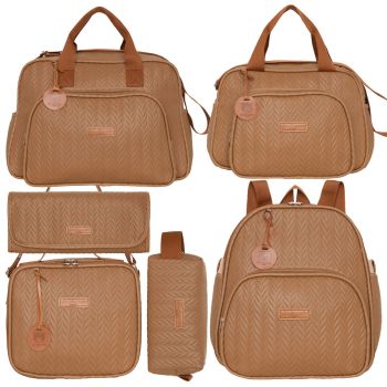 Kit Bolsas Maternidade Pirulitando Completo Refúgio Marrom