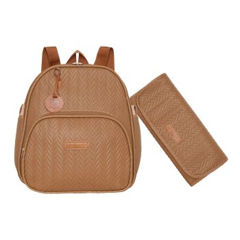 Mochila Maternidade Pirulitando Trocador Refúgio Marrom