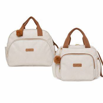 Kit Bolsas Maternidade Pirulitando G+P Amor Mãe OffWhite 1