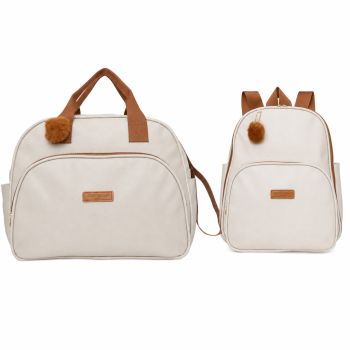 Kit Bolsas Maternidade Pirulitando G+M Amor Mãe OffWhite 1
