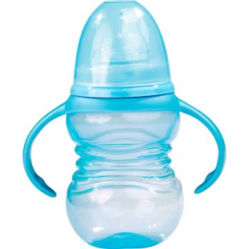 Copo de Treinamento com Alça Buba 260ml Bico Silicone Azul