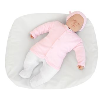 Conjunto para Bebê Tilly Baby Macacão Casaco Touca Rosa Bebê Modelo