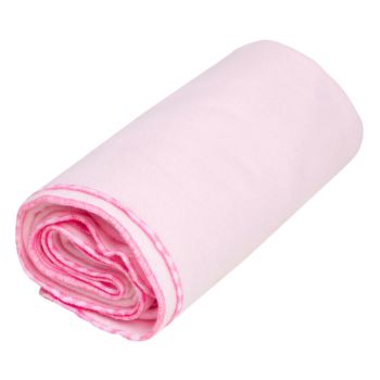 Cobertor Papi Flanelado 1,10m X 90cm Liso Rosa