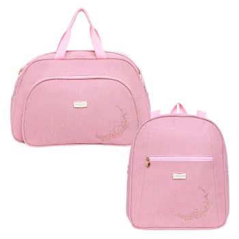 Kit Bolsas Maternidade Pirulitando G+M Florir Rosa