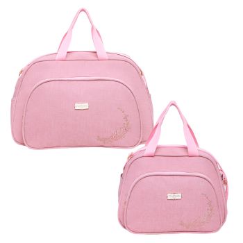 Kit Bolsas Maternidade Pirulitando G+P Florir Rosa