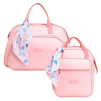 Kit Bolsas Maternidade Pirulitando G+P Arco-Íris Rosa 1