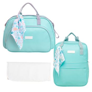 Kit Bolsas Maternidade Pirulitando G+M+T V2 Arco-Íris Verde 1