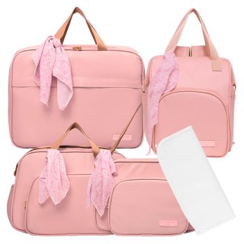 Kit Bolsas Maternidade Pirulitando Completo V2 Encanto Rosa 1