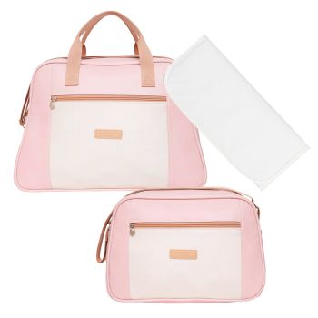 Kit Bolsas Maternidade Pirulitando G+P+T Ternura Rosa 1