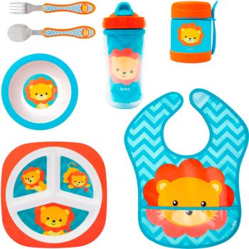 Kit Alimentação Bebês Buba com Copo e Pote Térmico Leão 1