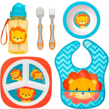 Kit Alimentação Bebês Buba com Garrafinha Leão 1