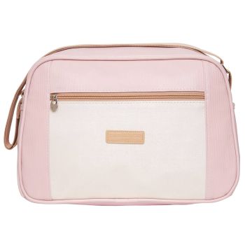 Bolsa Maternidade Média Pirulitando Ternura Rosa OffWhite