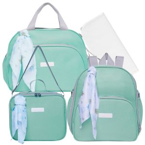 Kit Bolsas Maternidade Pirulitando Completo Bosque Verde