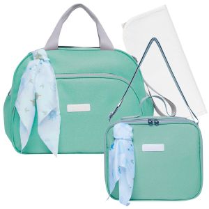 Kit Bolsas Maternidade Pirulitando G+F+T Bosque Verde