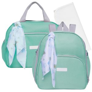 Kit Bolsas Maternidade Pirulitando G+M+T Bosque Verde