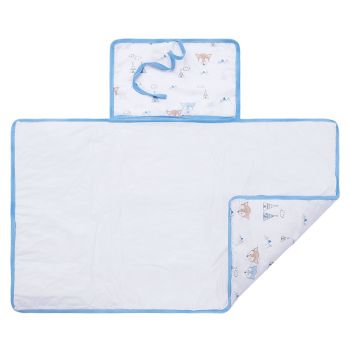 Trocador Portátil Papi Porta Fraldas Impermeável Raposa Azul