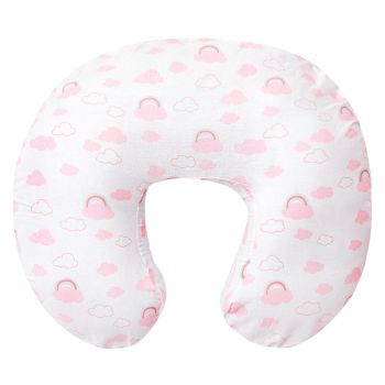 Almofada Amamentação Papi 62 x 50cm com Zíper Arco-Íris Rosa