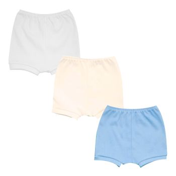 Kit 3 Shorts Estilinho Suedine Liso Azul Creme Branco