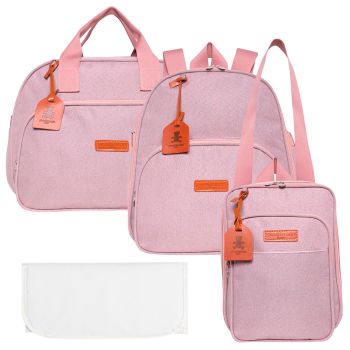 Kit Bolsas Maternidade Pirulitando Completo Joy Rosa 1