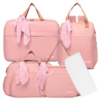 Kit Bolsas Maternidade Pirulitando Completo Encanto Rosa 1