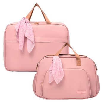 Kit Bolsas Maternidade Pirulitando GG+G Encanto Rosa 1