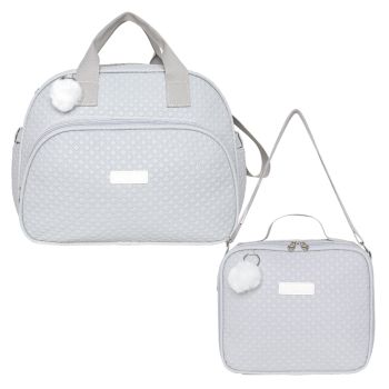 Kit Bolsas Maternidade Pirulitando G+F Leveza Cinza