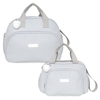 Kit Bolsas Maternidade Pirulitando G+P Leveza Cinza