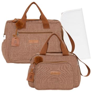 Kit Bolsas Maternidade Pirulitando G+P+T Memórias Marrom