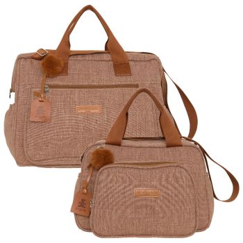 Kit Bolsas Maternidade Pirulitando G+P Memórias Marrom