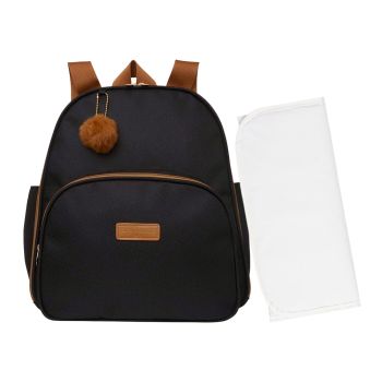 Mochila Maternidade Pirulitando Trocador Família Preta