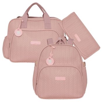 Kit Bolsas Maternidade Pirulitando G+M+T Refúgio Rosê
