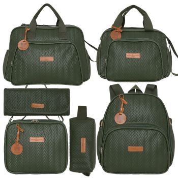 Kit Bolsas Maternidade Pirulitando Completo Refúgio Verde