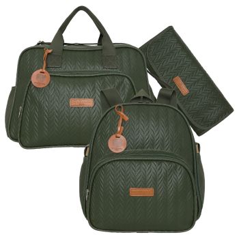 Kit Bolsas Maternidade Pirulitando G+M+T Refúgio Verde