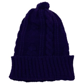 Gorro Trança com Bola Tamine Luxo Azul Marinho